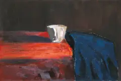 Tomasz Barszcz, MARTWA NATURA Z BIAŁĄ FILIŻANKĄ, 1993, olej, płótno