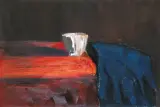 Tomasz Barszcz, MARTWA NATURA Z BIAŁĄ FILIŻANKĄ, 1993, olej, płótno