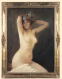 Leonard Wintorowski, NIEBIESKA WSTĄŻKA, 1923, olej, płótno