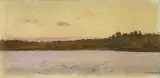 JEZIORO by Józef Chełmoński, ok. 1910, olej, płótno, offered Nov 2005
