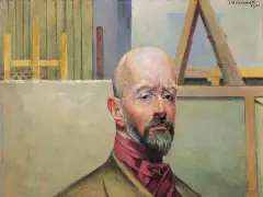 Jacek Malczewski, MÓJ PORTRET, 1921, olej, sklejka