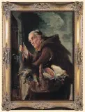 Franz Xaver Dietrich, PO KWEŚCIE - ZAKONNIK Z KOSZEM, 1915, olej, płótno
