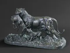 Christopher Fratin, LWICA, ok. 1850, brąz patynowany
