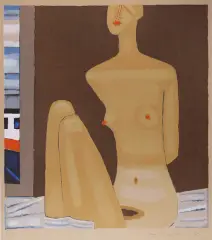 Jerzy Nowosielski, Kąpiąca się, 1997, serigrafia barwna, papier