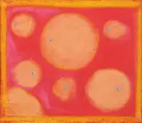 Bogna Czechowska, Kompozycja z oczami, pastel, papier