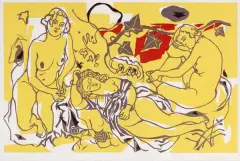 Trzy akty by Gabriel Fournier, ok. 1955, litografia barwna, papier, sold Oct 2005