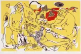 Gabriel Fournier, Trzy akty, ok. 1955, litografia barwna, papier