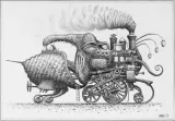 Wąskotorowiec by Jacek Yerka, 2004, ołówek, papier, sold Oct 2005