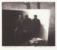 Jan Michalski, Świadkowie II, 1989, mezzotinta