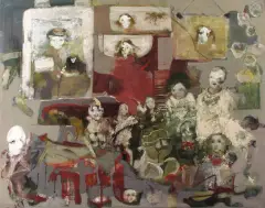 Marek Szymański, Ex puppet, 1989, akryl, płótno