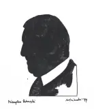 Profil Mieczysława Rakowskiego by Ryszard Winiarski, 1999, akryl, płótno, sold Oct 2005