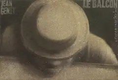 Jerzy Czerniawski, Jean Genet - Le Balcon (projekt plakatu), 2005, kredka, gwasz, werniks, tektura