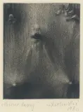 Włodzimierz Kotkowski, Portret damy, 1980, mezzotinta