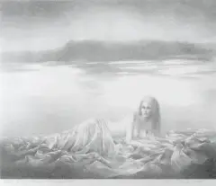 Anna Jelonek-Socha, Wisła w Kazimierzu, 1987, litografia, papier