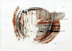 Arika Madeyska, Kompozycja, 1999, gwasz, tusz pióro, papier