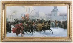 Józef Brandt, WYJAZD Z WILANOWA, ok. 1897-1898, olej, płótno