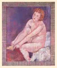 Joachim Weingart, AKT RUDOWŁOSEJ DZIEWCZYNY, ok. 1930, olej, płótno