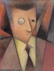 Józef Mieszkowski, PORTRET MĘŻCZYZNY Z MONOKLEM, 1947, olej, płótno