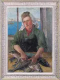 PORTRET PRZODOWNICY PRACY by Helena Żyrmont, 1950, olej, płótno, sold Jun 2005
