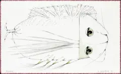 Longin by Barbara Gawdzik-Brzozowska, 1997, tusze barwne, pióro, papier, sold Jun 2005