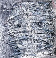 Józef Szajna, DEMON, Z CYKLU MROWISKO, 1993, olej, płótno