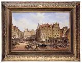 Adelbert Woelfl, NA RYNKU WE WROCŁAWIU, 1877, olej, płótno