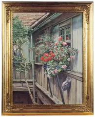 Hans Prentzel, UKWIECONY GANEK - ZAKĄTEK W ROTHENBURGU, 1936, olej, płótno