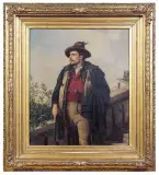 Carl Maria Seyppel, MŁODY WŁOCH, 1868, olej, płótno