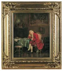 Harald Friedrich, LEKTURA, ok. 1900, olej, płótno