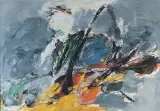 Maria Stangret-Kantor, KOMPOZYCJA, 1962, olej, tektura