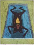 Jacek Sroka, Żabka, 1994-1995, akwaforta, akwatinta barwna, papier