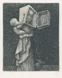 Stasys Eidrigevičius, Ex libris Liucijos, 1976, akwaforta, akwatinta, papier