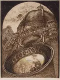 Barbara Rosiak, Florencja – Il Duomo, 1979, akwaforta, miekki werniks barwny, papier kremowy