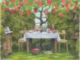 Drzewko poziomkowe by Jacek Yerka, 2003, kredki, ołówek, papier, sold Jun 2005
