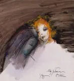 Alicja Wahl, Mój płacz, 1995, tusze barwne, gwasz, papier