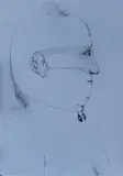 Barbara Gawdzik-Brzozowska, Karol, 1976, tusz pióro, papier