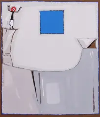 Jerzy Nowosielski, Prorok na skale, 1999, serigrafia barwna, papier