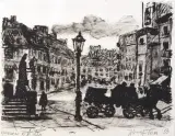 Józef Tom, Warszawa w roku 1920, 1953, litografia, papier