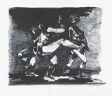 Otto Axer, Nocturno I, 1975, tusz pióro, pędzel, papier kremowy