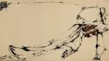 Tadeusz Brzozowski, Pudermantel (nie) zawsze czysty, 1965, tusz pióro, pędzel, papier kremowy