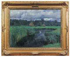 Stanisław Żukowski, KRAJOBRAZ Z POLESIA, 1926, olej, płótno