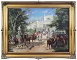 Wojciech Kossak, PRZED PAŁACEM – WYJAZD NA POLOWANIE