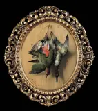 Aurelio Zingoni, TROFEA MYŚLIWSKIE, trompe l’oeil, 1873, olej, płótno