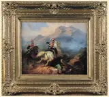 Henryk Pillati, KOZIETULSKI POD SOMOSIERRĄ, 1855, olej, płótno