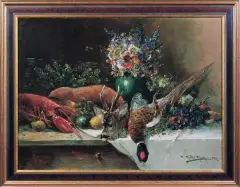 MARTWA NATURA by Max Müller, 1922, olej, płyta pilśniowa, offered May 2005