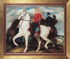 Eugeniusz Geppert, AUTOPORTRET NA KONIU, 1924, olej, płótno