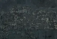 Zdzisław Beksiński, Relief, 1957, masa plastyczna, płyta pilśn.