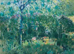 Piotr Kondrad, OGRÓD 2001, pastel, karton