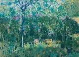 Piotr Kondrad, OGRÓD 2001, pastel, karton