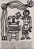 Jan Mlodozeniec, Teatrzyk jednego lokaja, tusz pióro, papier